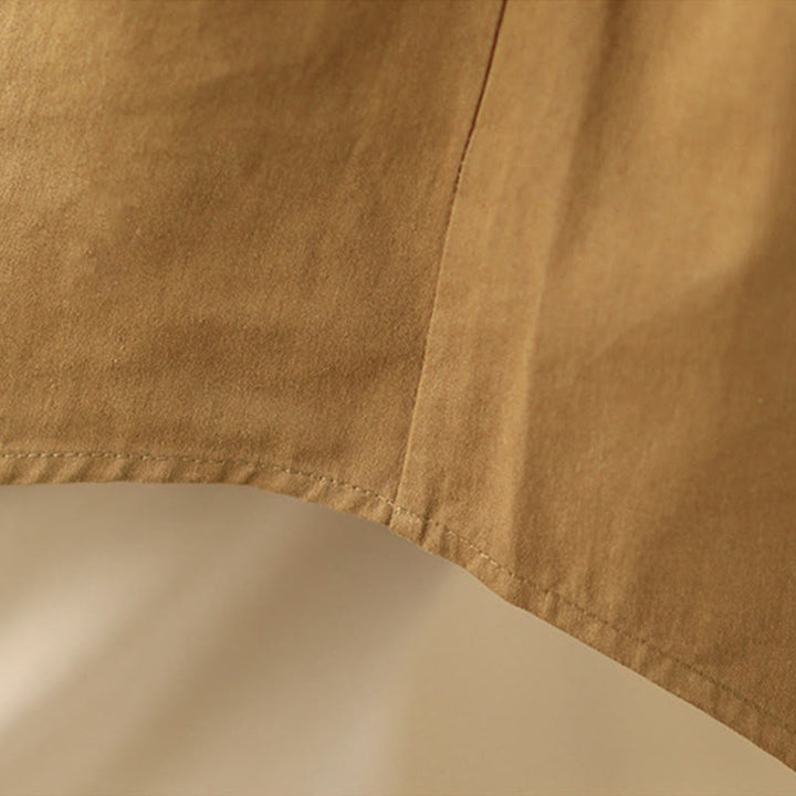 Buddha Stones Casual Commute Drawstring Hoodie Women's Cotton Linen Jacket With Pockets - image 15