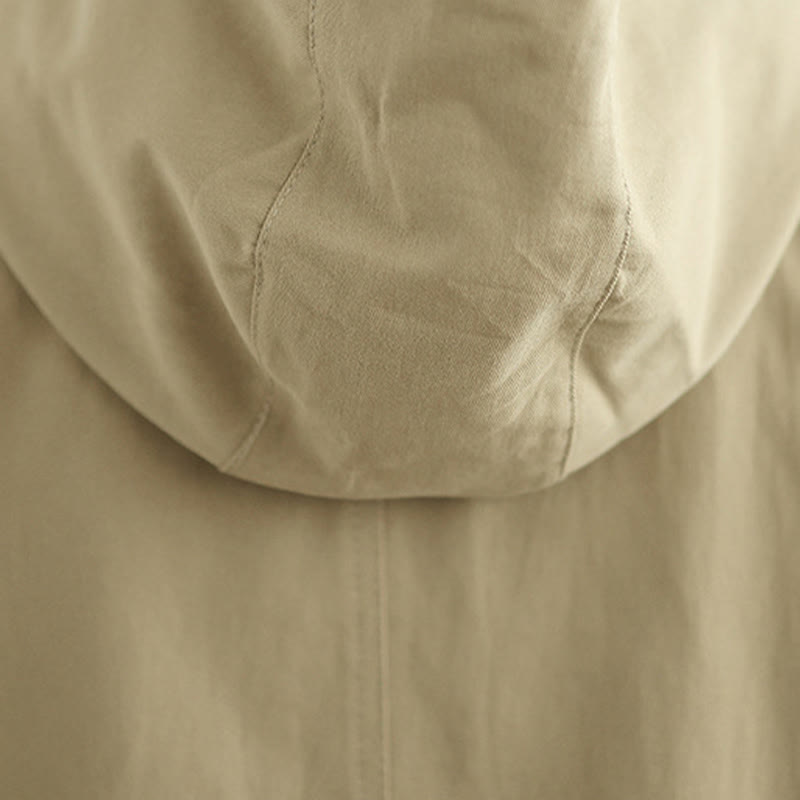 Buddha Stones Fall Vintage Hoodie Women's Cotton Linen Jacket With Front Pockets - image 12