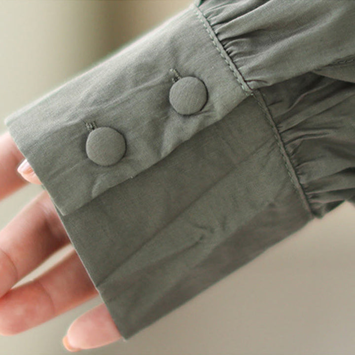 Buddha Stones Casual Plain Two-sided Style Dress Chiffon Midi Dress With Pockets - image 17