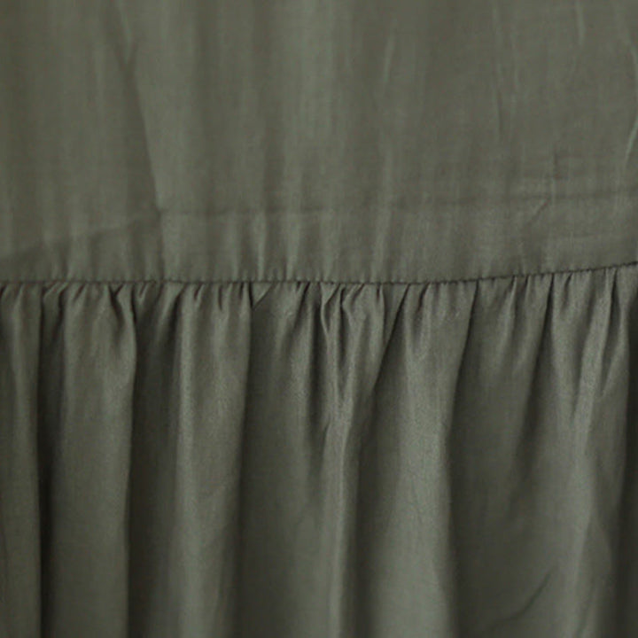 Buddha Stones Casual Plain Two-sided Style Dress Chiffon Midi Dress With Pockets - image 16