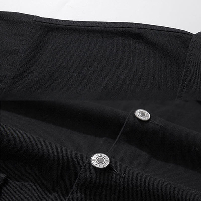 Buddha Stones Long Sleeve Button Stand Collar Design Men's Cotton Jacket Shirt With Pockets - image 4