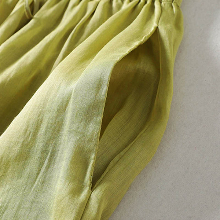 Buddha Stones Solid Color Lace-up Women's Wide Leg Pants - image 20