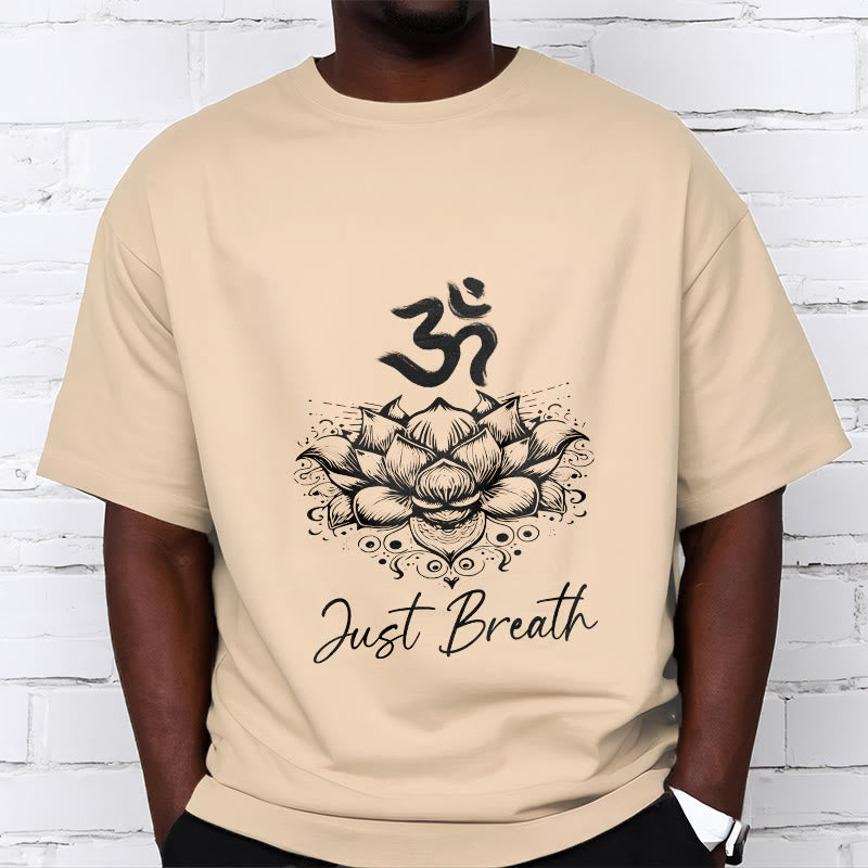 Buddha Stones Casual Om Symbol Lotus Flower Pattern Cotton Tee T-shirt - image 11