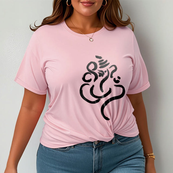 Buddha Stones Casual Ganesha Pattern Cotton Tee T-shirt - image 13