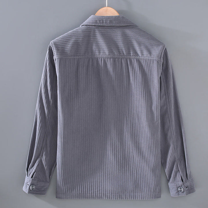 Buddha Stones Fall Lapel Design Long Sleeve Button Men's Jacket With Pockets - image 1