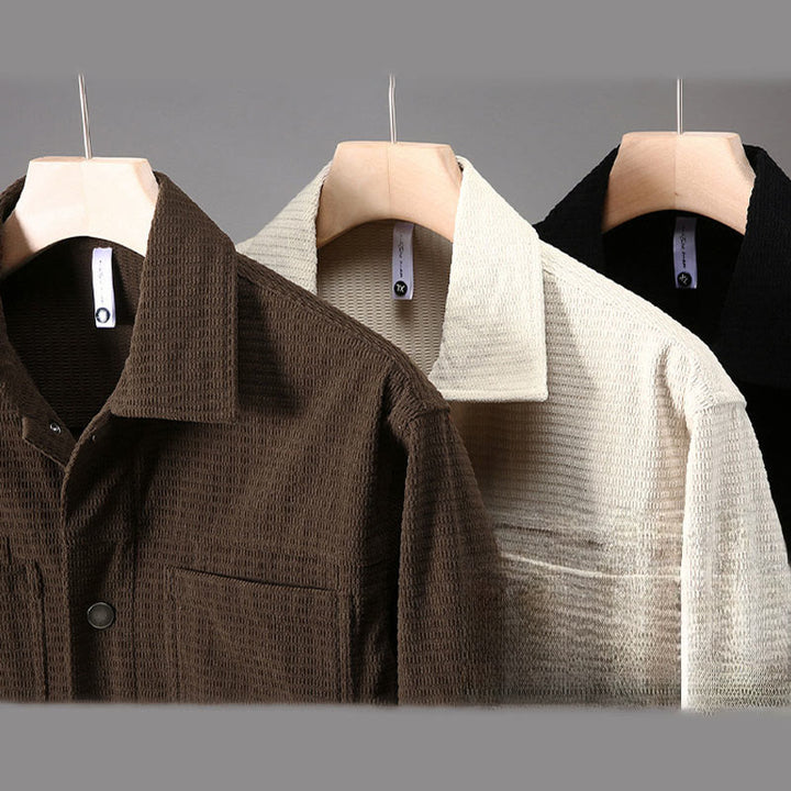 Buddha Stones Commute Lapel Design Buttons Men's Long Sleeve Jacket With Pockets - image 10