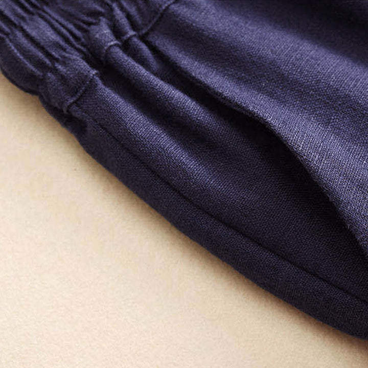 Buddha Stones Casual High Waist Lace-up Wide Leg Pants With Pockets - image 23