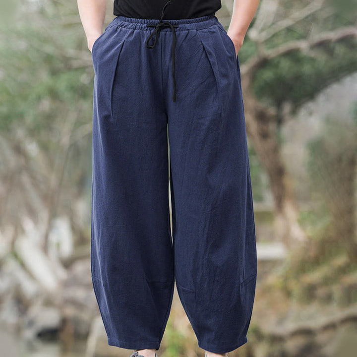 Buddha Stones Plain Casual Bloomer Men's Pants With Pockets - image 5
