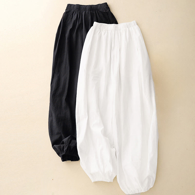 Buddha Stones Casual Simple Design Women's Harem Pants With Pockets - image 11