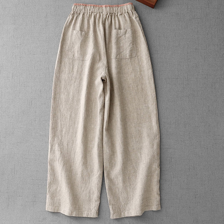 Buddha Stones Casual Daily Drawstring Simple Design Women's Pants With Pockets - image 1