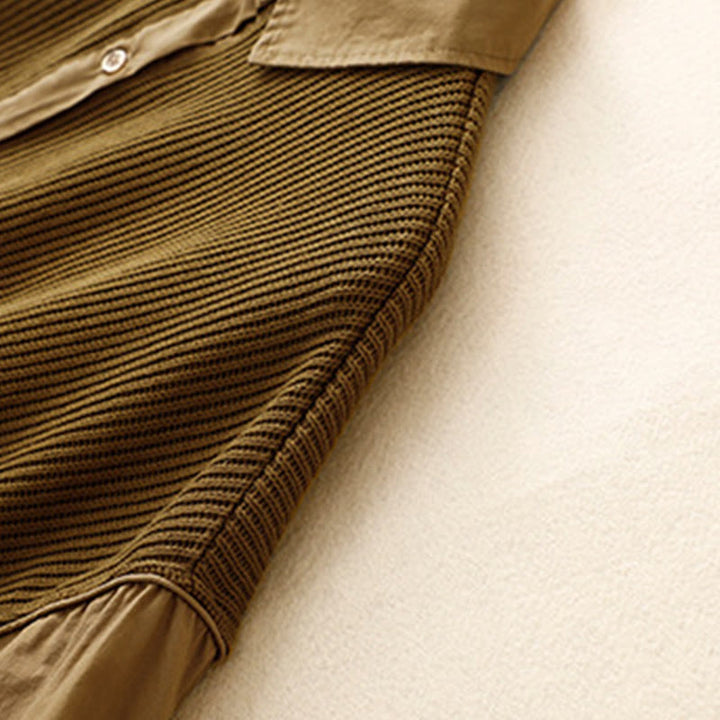 Buddha Stones Plain Stand Collar Women's Cotton Corduroy Jacket - image 4