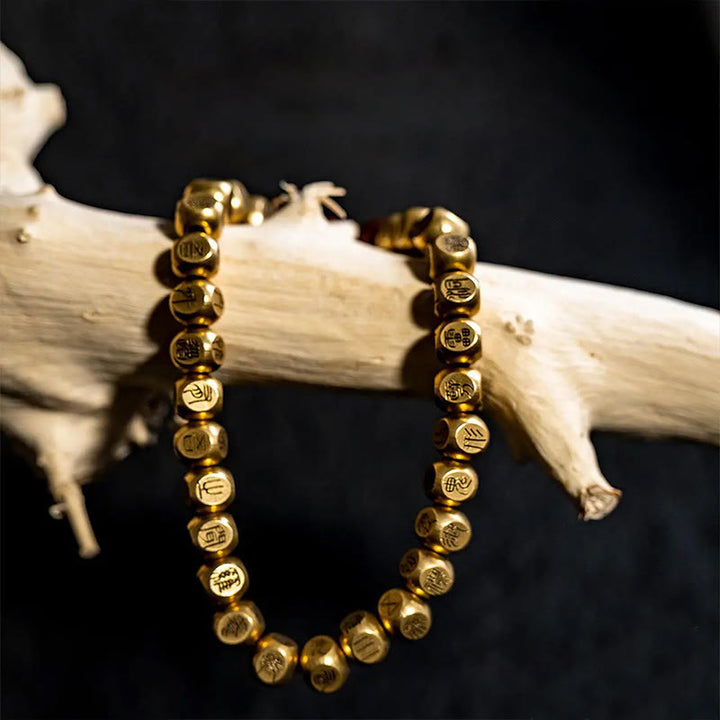 Buddha Stones Copper Brass Lightning Struck Jujube Wood Beads Wealth Bracelet - image 9