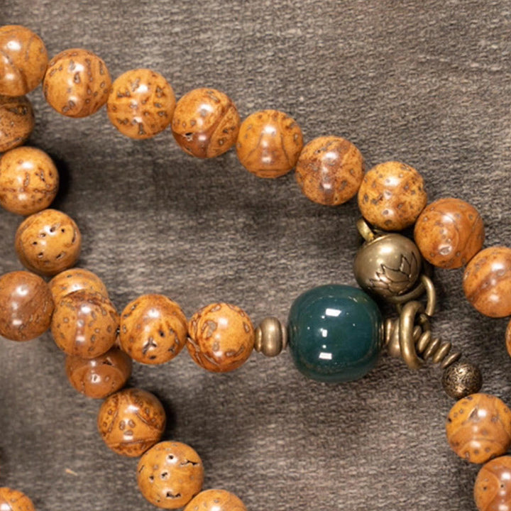 Buddha Stones 108 Mala Beads Bodhi Seed Wisdom Peace Tassel Bracelet - image 7