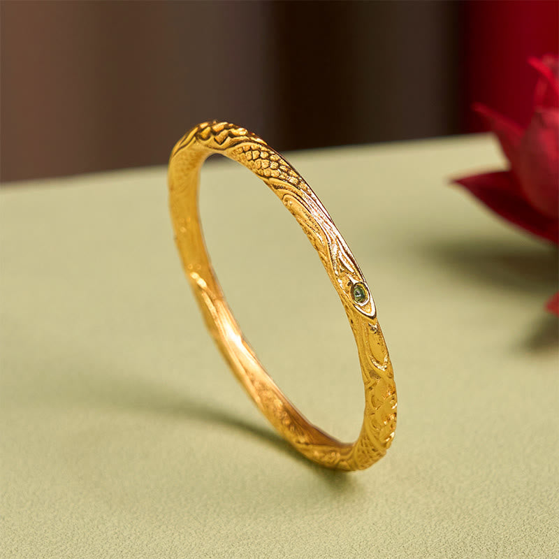 Buddha Stones Hollow Universe Circle Design Copper Plated Gold Wealth Bracelet Bangle - 62mm - image 0