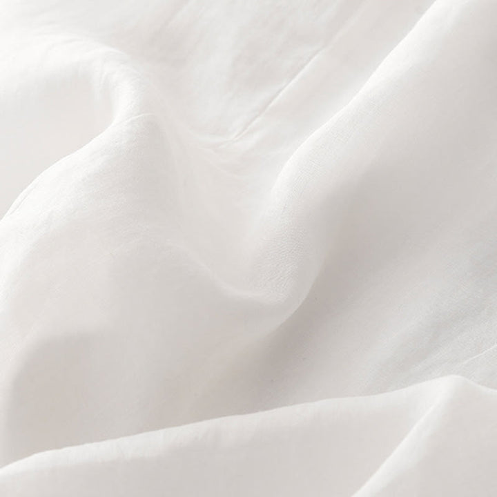 Buddha Stones Casual Accordion Pleat Plain V-neck Short Sleeve Cotton Midi Dress With Pockets - image 48