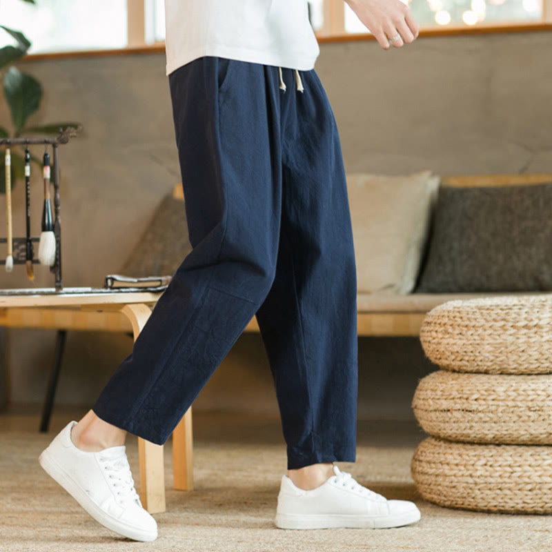 Buddha Stones Summer Men's Cotton Pants With Pockets - image 15