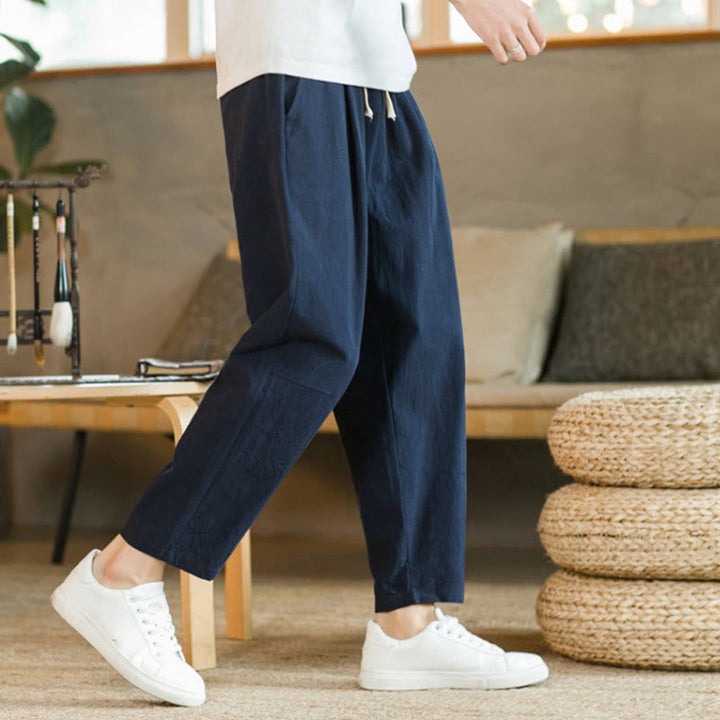 Buddha Stones Summer Men's Cotton Pants With Pockets - image 15