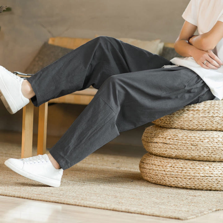 Buddha Stones Summer Men's Cotton Pants With Pockets - image 20