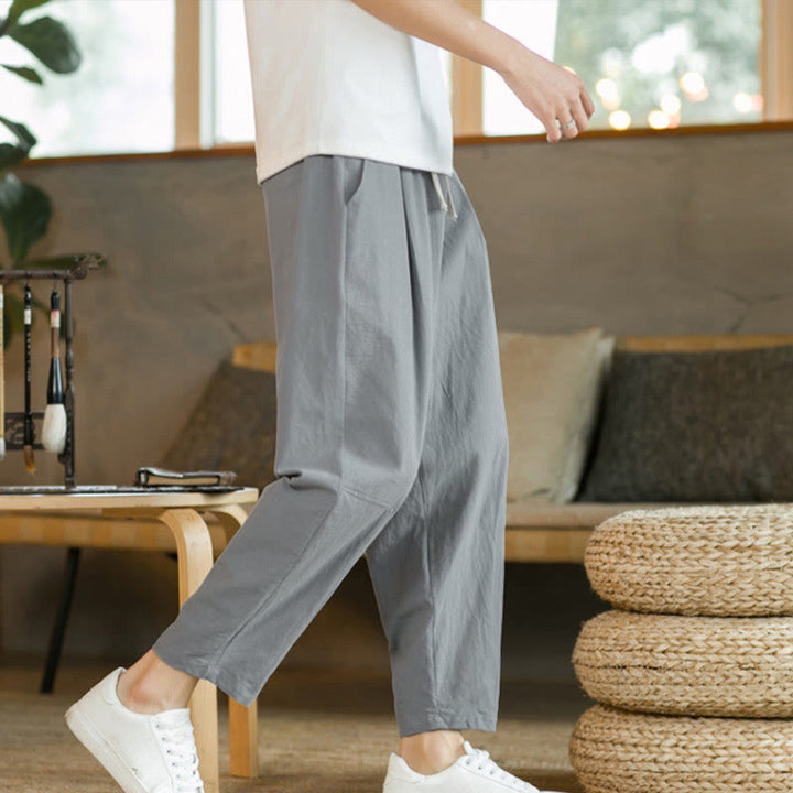 Buddha Stones Summer Men's Cotton Pants With Pockets - image 23