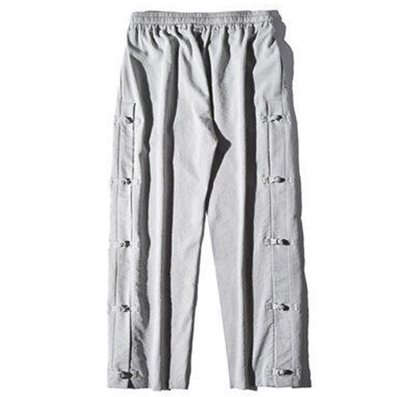 Buddha Stones Casual Patchwork Crane Pattern Frog-Button Design Men's Wide Leg Pants With Pockets - image 21