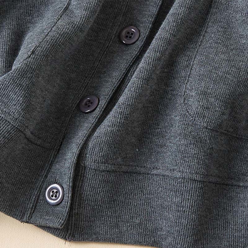 Buddha Stones Plain Buttons Women's Cotton Hooded Jacket With Pockets - image 3