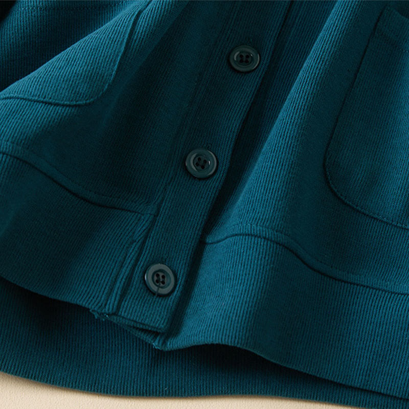 Buddha Stones Plain Buttons Women's Cotton Hooded Jacket With Pockets - image 19