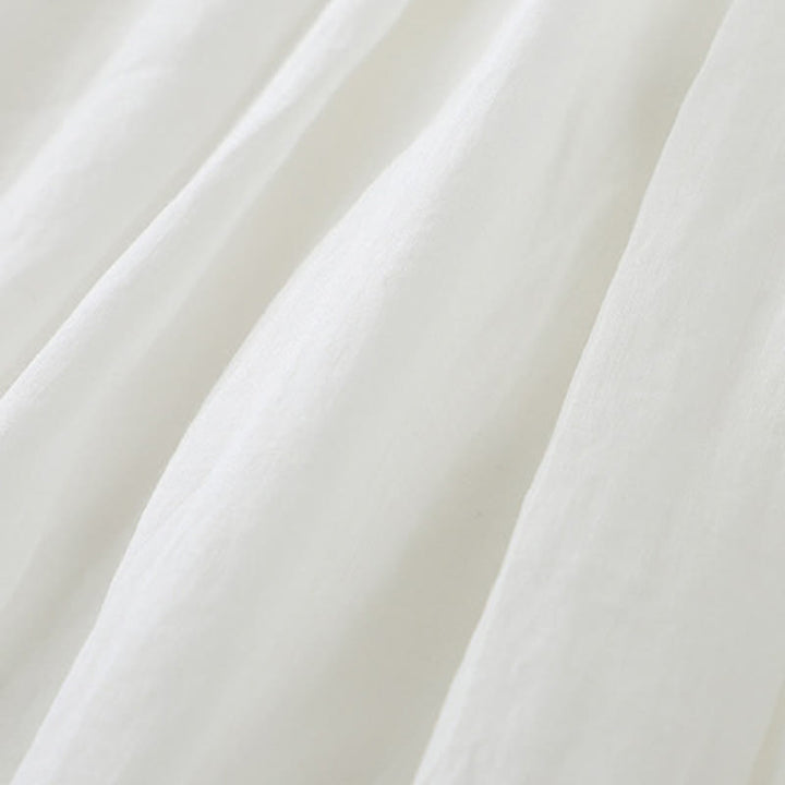 Buddha Stones Solid Lace Elastic Waist Cotton Women's Skirt - image 14