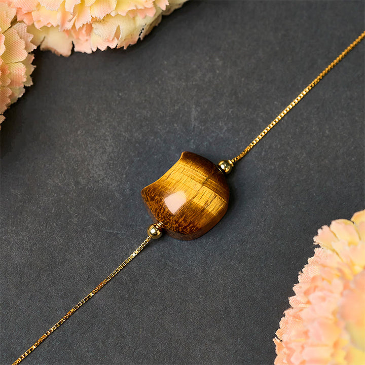 Buddha Stones 925 Sterling Silver Cat Tiger Eye Protection Bracelet - image 3