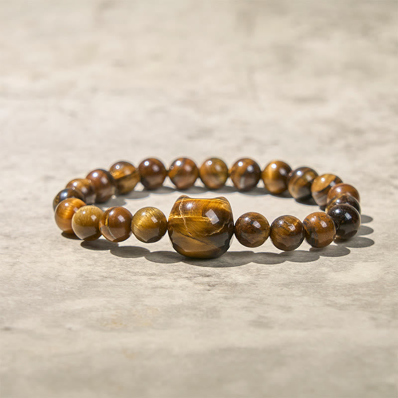 Buddha Stones Cute Cat Tiger Eye Power Beads Bracelet - image 4