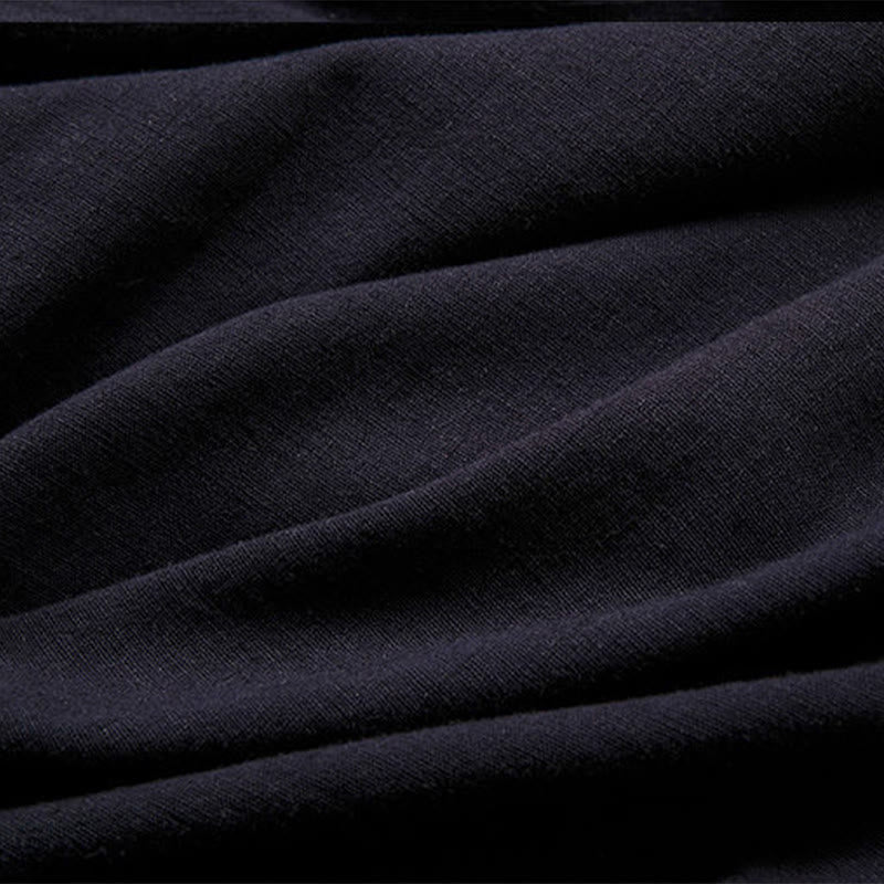 Buddha Stones Men's Plain Design Open Front Jacket Cotton Linen Long Sleeve Kimono - image 7