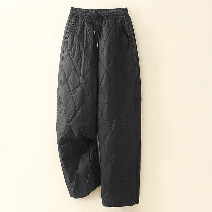 Buddha Stones Casual High Waist Drawstring Design Women's Wide Leg Cotton Pants With Pockets - Black - US8-10，UK/AU12-14，EU40-42 (2XL) - image 4