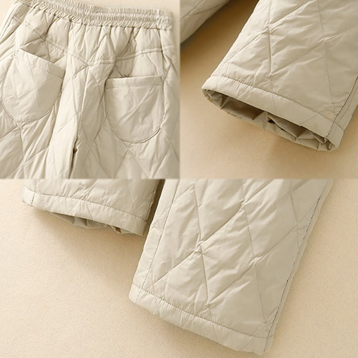 Buddha Stones Casual High Waist Drawstring Design Women's Wide Leg Cotton Pants With Pockets - image 13