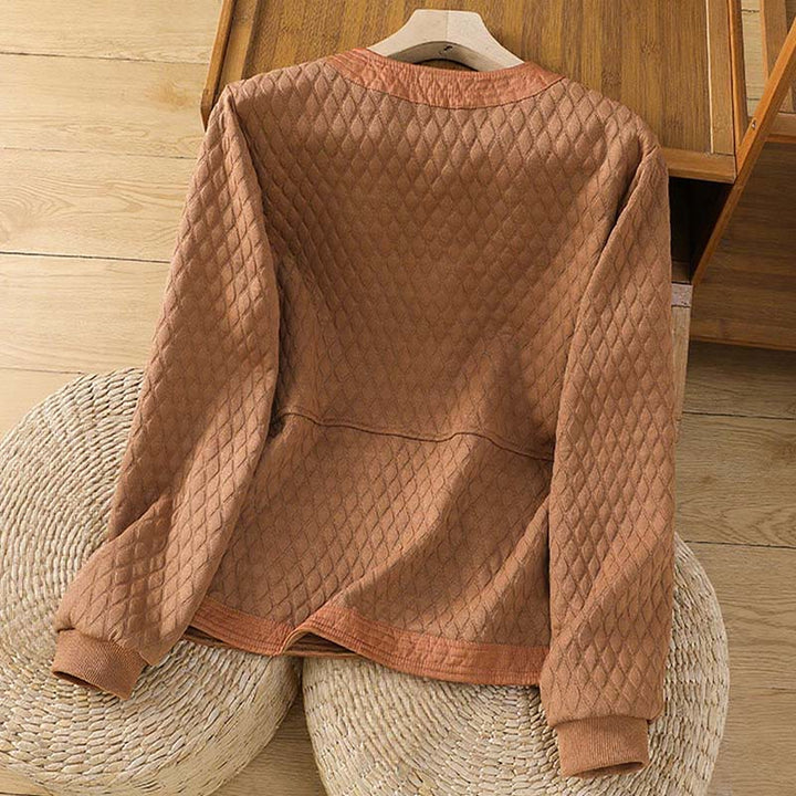 Buddha Stones Retro Plain Women's Cotton Long Sleeve Jacket With Pockets - image 22