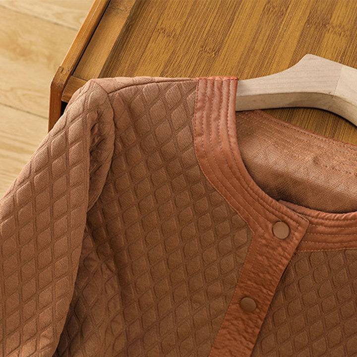 Buddha Stones Retro Plain Women's Cotton Long Sleeve Jacket With Pockets - image 23