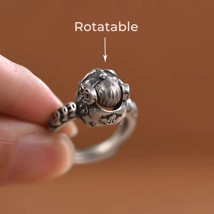 Buddha Stones Lucky FengShui PiXiu Copper Coin Rotatable Ring - image 3