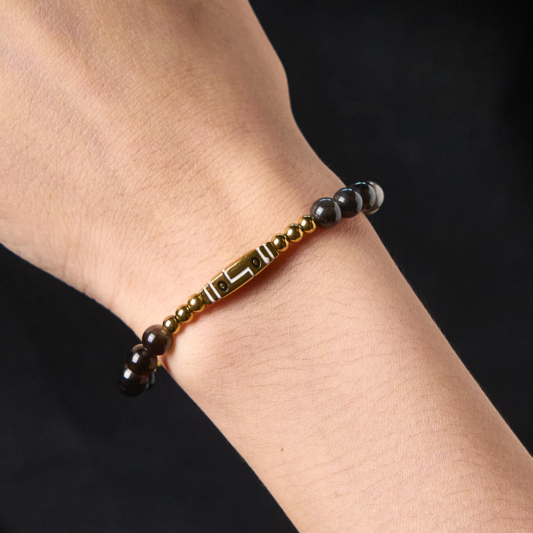 Buddha Stones Cute Bone Pattern Tiger Eye Courage Beads Bracelet - image 7
