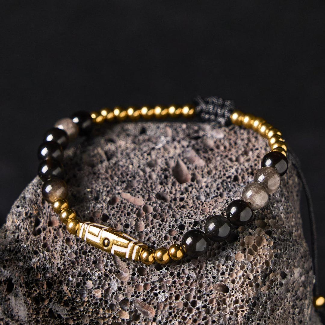 Buddha Stones Cute Bone Pattern Tiger Eye Courage Beads Bracelet - image 6