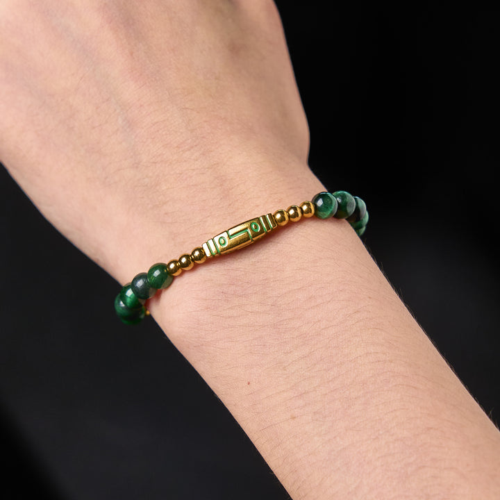 Buddha Stones Cute Bone Pattern Tiger Eye Courage Beads Bracelet - image 11