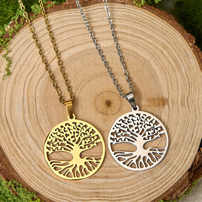 Buddha Stones The Tree Of Life Titanium Steel Enlightenment Necklace Pendant - image 11