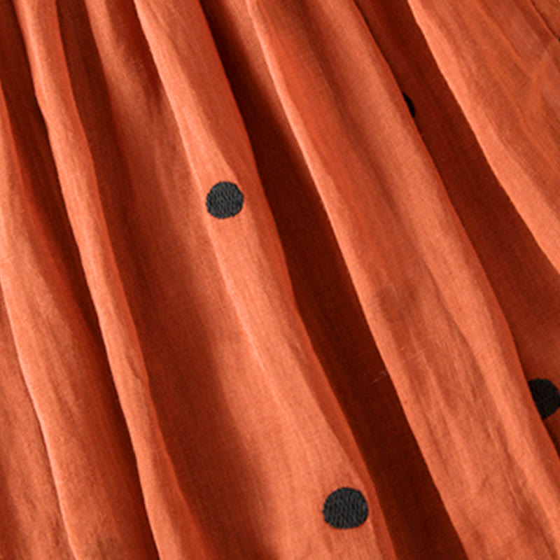 Buddha Stones Artistic Vintage Dot Pattern Women's Pleated Skirt - image 35