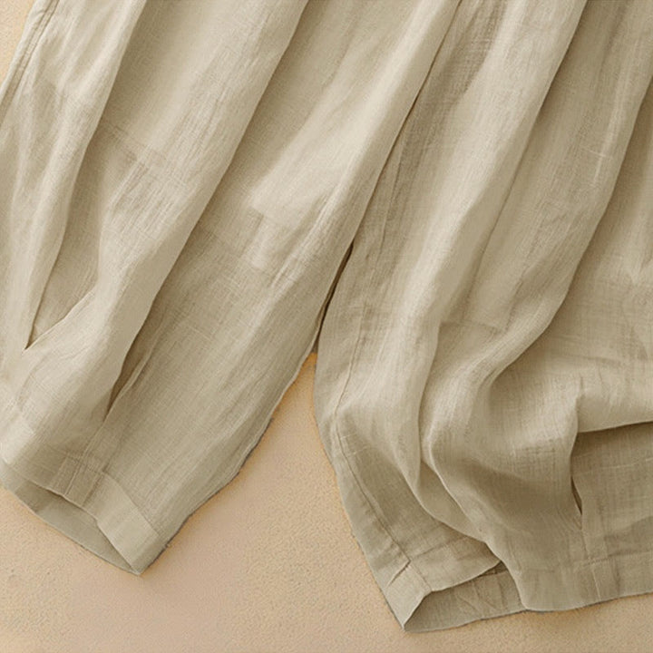 Buddha Stones Casual Loose Double Layer 7-8 Length Cropped Pants Women's Pants With Pockets - image 26