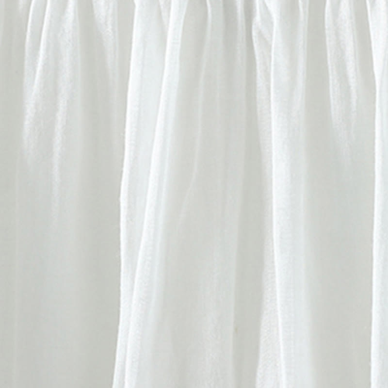 Buddha Stones Summer Retro Pure Color Tassel Design Women's Skirt With Pockets - image 10