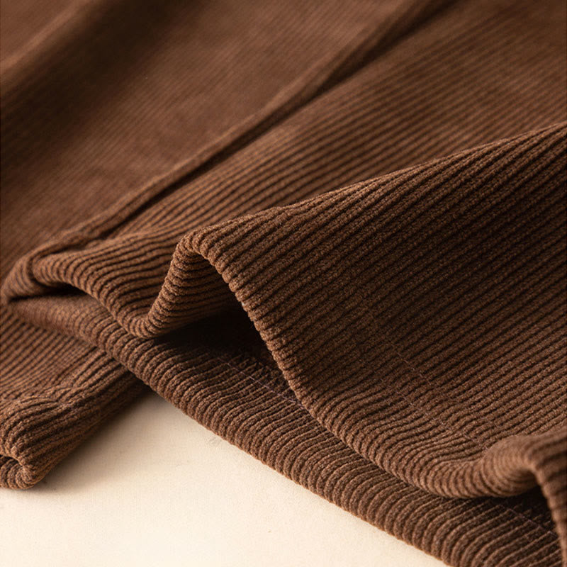 Buddha Stones Women's Fall Pure Color Wide Leg Cotton Pants With Pockets - image 8