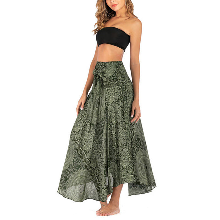 Buddha Stones Two Style Wear Boho Compass Rose Flower Skirt Dress - image 4