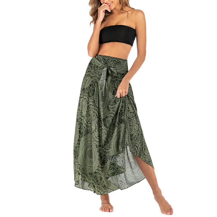 Buddha Stones Two Style Wear Boho Compass Rose Flower Skirt Dress - image 2