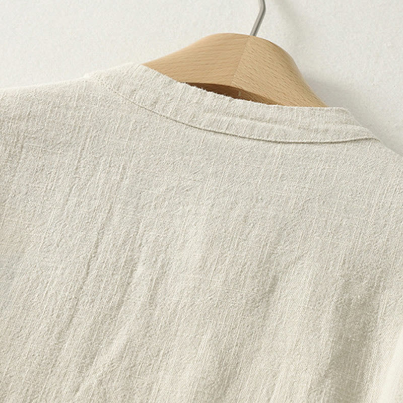 Buddha Stones Casual Plain Frog-buttons Women's Long Sleeve Shirt - image 10