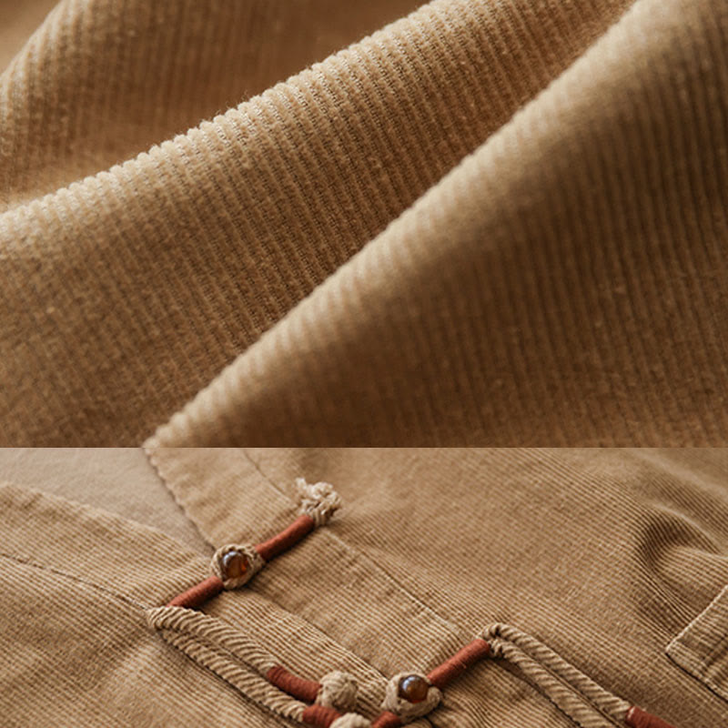 Buddha Stones Women's Cotton Long Sleeve Corduroy Jacket With Pockets - image 8