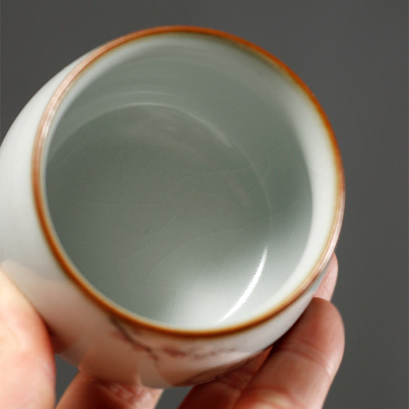 Buddha Stones Cute Cat Branches Teacup Kung Fu Tea Cup With Gift Box - image 15