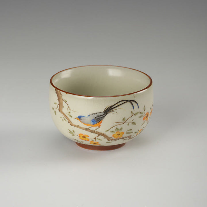 Buddha Stones Bird On Branches Copper Coin Teacup Kung Fu Tea Cup - image 1