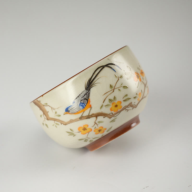 Buddha Stones Bird On Branches Copper Coin Teacup Kung Fu Tea Cup - image 3